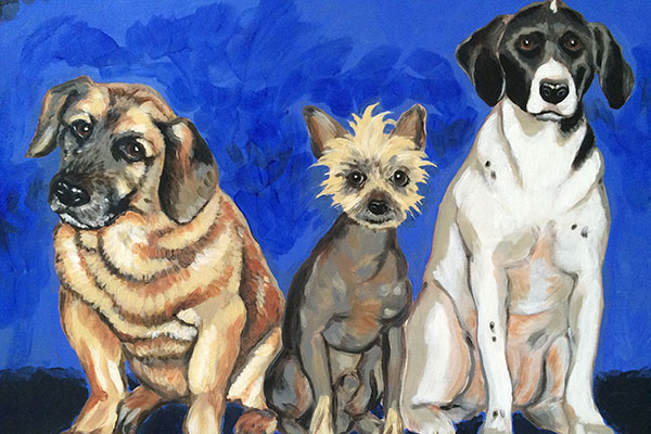 Three Dog Night, acrylic on canvas