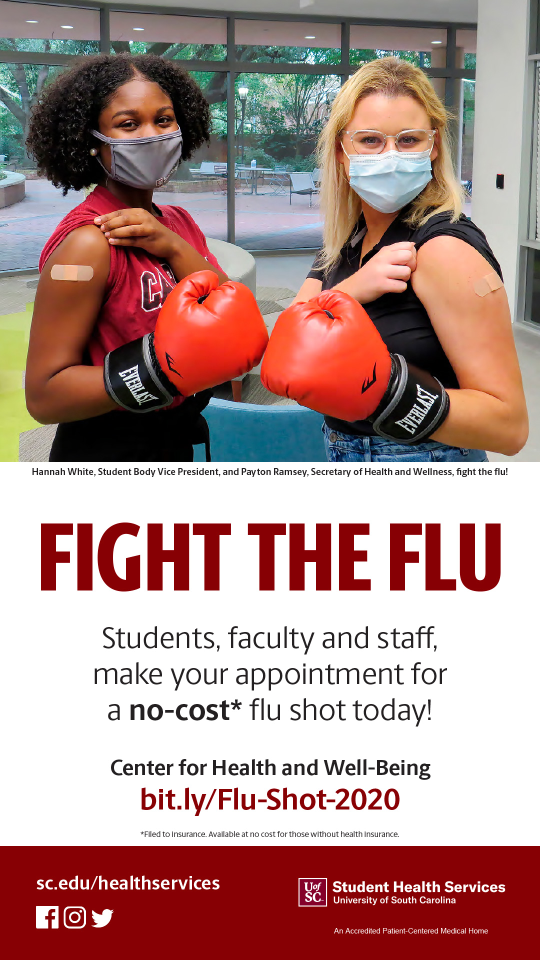 Fight the Flu: Students, faculty and staff, make your appointment for a no-cost flu shot today!